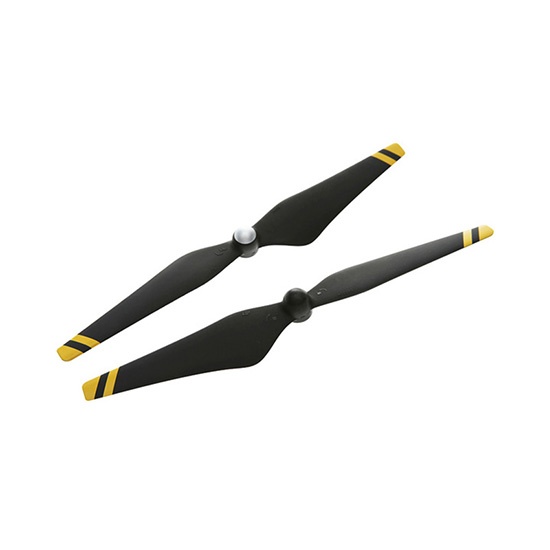 9450 Carbon Fiber Reinforced Self-tightening Propellers (Composite Hub, Black with Yellow Stripes)